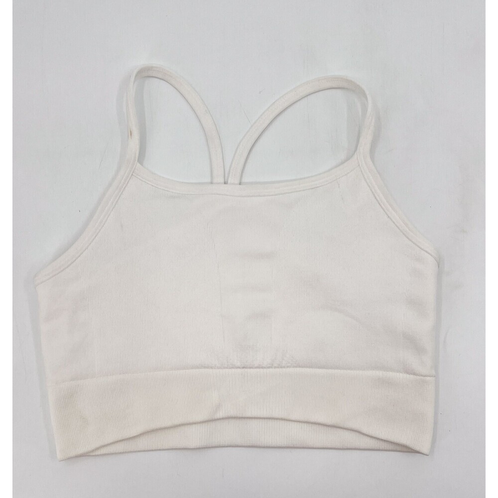 Nike Sports Bra Girls Teens Extra Large White Workout DRI-FIT Logo